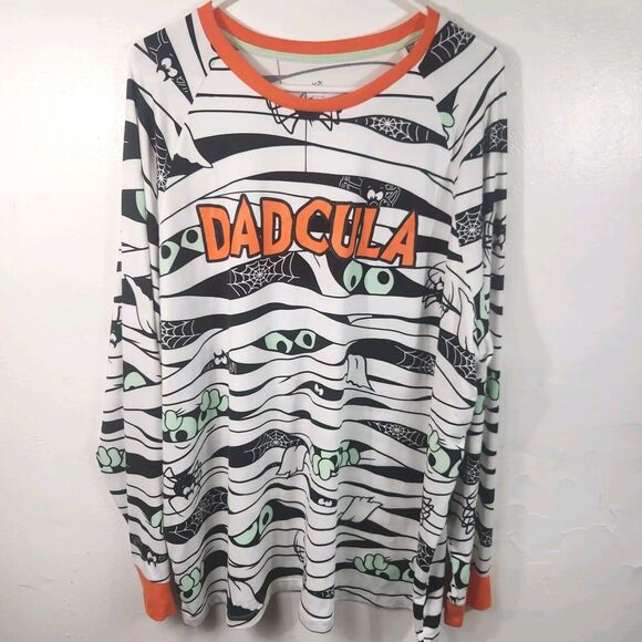 *Celebrate* Mens Halloween Dadcula Pajamas Set Size 2X (50-52) - Picture 3 of 6